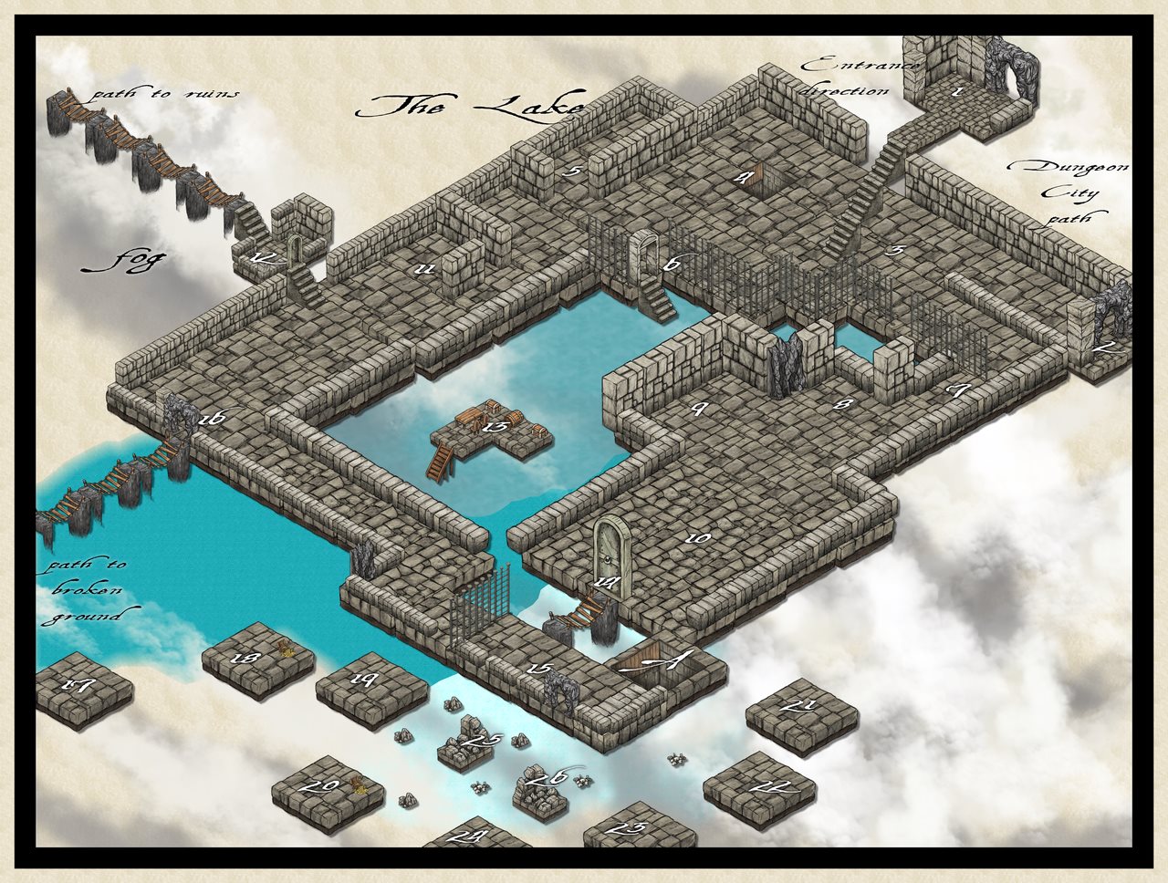Nibirum Map: dungeon city small lake by JimP